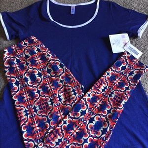 LuLaRoe OS leggings with classic T